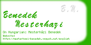 benedek mesterhazi business card